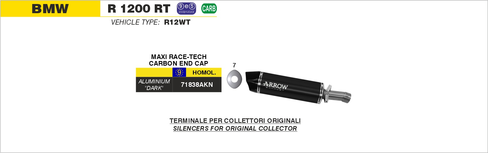Collettori racing ARROW per BMW R 1200 RT dal 2014.0 al 2016 - immagine 4