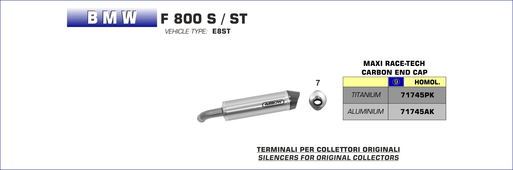 Raccordo per collettori originali ARROW per BMW F 800 S / ST dal 2006.0 al 2013 - immagine 4