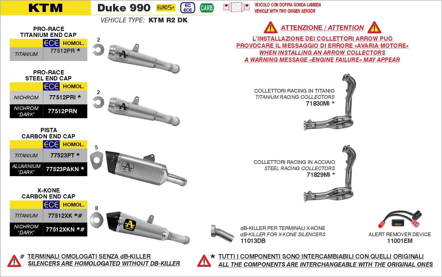A.R.D. (Alert Remover Device) ARROW per KTM DUKE 990 dal 2026.0 al - immagine 4