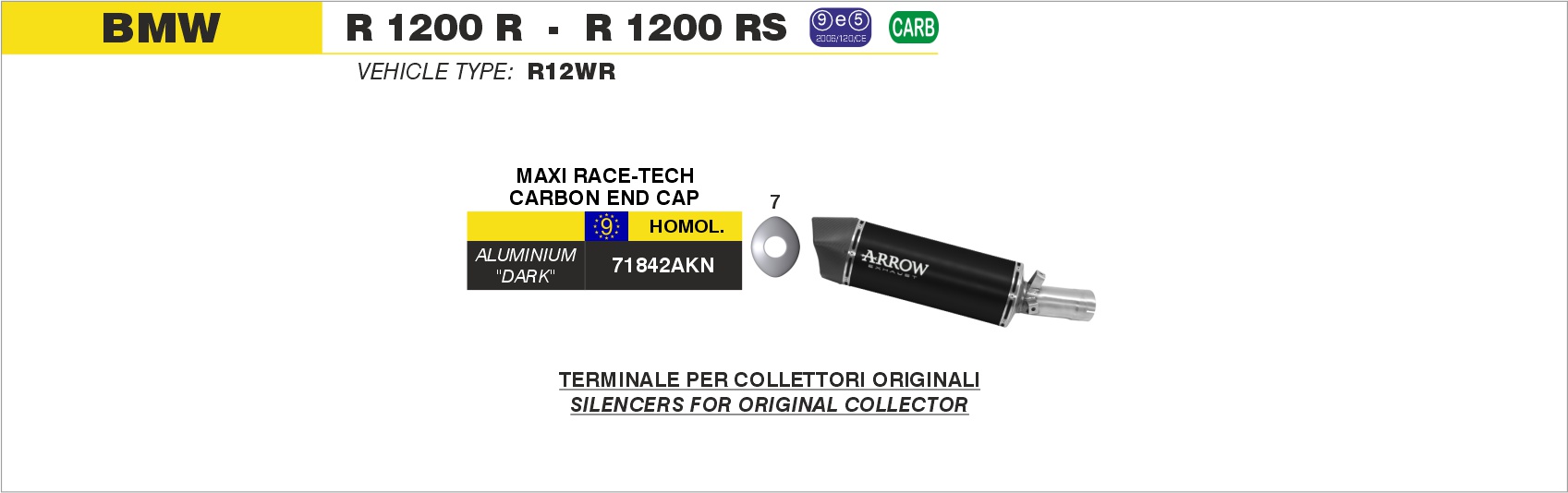 Collettori racing in titanio ARROW per BMW R 1200 R / RS dal 2015.0 al 2016 - immagine 4