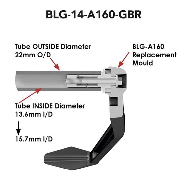 Protezione leva freno anteriore diametro 14mm - immagine 2