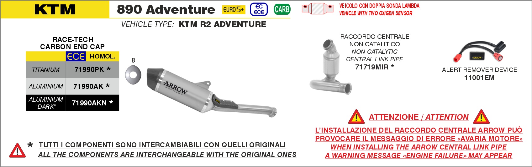 A.R.D. (Alert Remover Device) ARROW per KTM 890 Adventure / R dal 2025.0 al 2026 - immagine 4