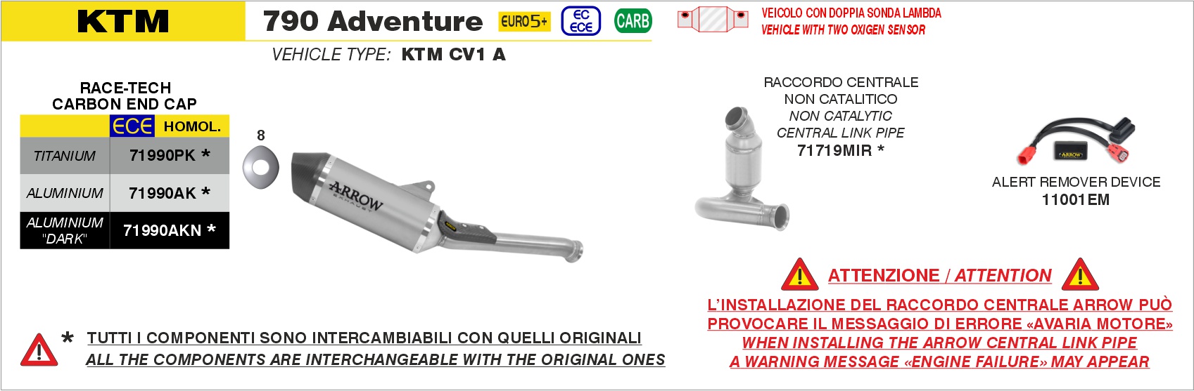 A.R.D. (Alert Remover Device) ARROW per KTM 790 Adventure dal 2025.0 al 2026 - immagine 4