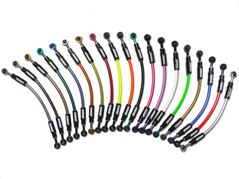 Kit Tubi Freno Accossato Per Moto, KAWASAKI - Z ABS 1000 (2010-2013) - Layout O, Solo Anteriore, Numero Tubi: 2
