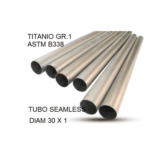 GPR Tubo titanio seamless D. 30mm X 1mm L.1000mm PER Tubo titanio seamleSs D. 30mm X 1mm L.1000mm DAL AL